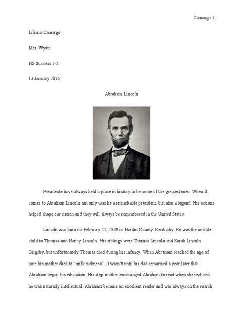 Abraham lincoln essay in hindi